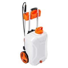 10 Gal Battery Powered Sprayer with Cart Wheeled 0-80 PSI Electric Weed Sprayer