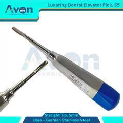 Dental Tooth Extraction Luxating Elevators, 1.5mm to 5mm, STR, German Steel(5PK)