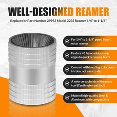 29983 223S Copper Stainless Steel Inner/Outer Tubing Reamer, 1/4″ to 1-1/4″