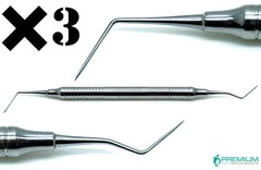 3× Dental Endo Dg16 Explorer Diagnostic Hollow Handle Double Ended Instruments