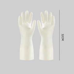 White Nitrile Gloves Extended and Durable Gloves for Kitchen Washing Waterproof
