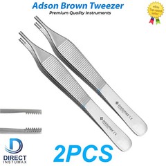 Dental Adson Brown Straight Thumb Tweezers Tissue Forceps Surgical Instruments