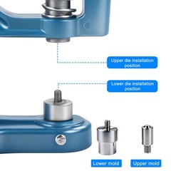 Heavy Duty Hand Press Grommet Machine Kit Eyelet Punch Tool for Banner Curtain