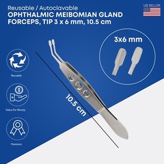 Meibomian Gland Expressor Forceps Set Eyelid Tweezers Kit Ophthalmic Tools 6 Pcs