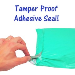 12″ x 15″ Teal Poly Mailers Beautiful Flat Designer Mint Shipping Self Seal Bags
