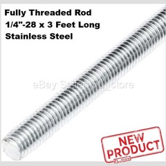 Fully All Threaded Rod, 316 Stainless Steel, 1/4″-28, 3 feet Length