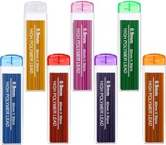 210 Pcs Colorful Refill 0.9 mm Automatic Mechanical Pencil Refills Back to