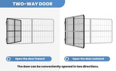48″×24″ Carbon Stell Horse Stall Gate Two-Way Steel Stall Door for Barn &Horse