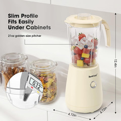 Blender for Smoothies and Shakes, Peak 350W Single Serve Mixer with Stainless St