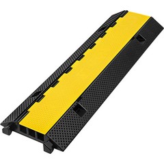 VEVOR 1-Pack 3-Channel Cable Protector Cover Ramp 33000LBS Capacity Heavy-Duty