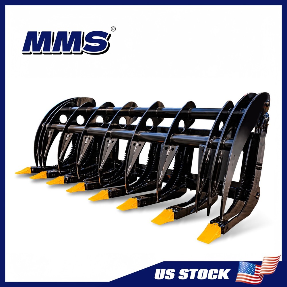 Presale Ship Within 10 days-72” Root Rake Grapple Attachment Skid Steer