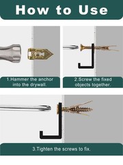 Self Drilling Drywall Anchors with Screws Kit 100Pcs- 50 MDZT-100PCS, silver