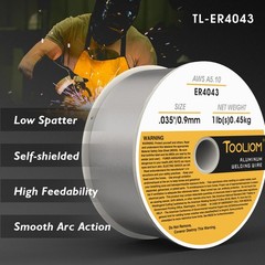Silicon Aluminum Welding Wire ER4043 .030-Inch Diameter 1-Pound Strong ABS Pl…
