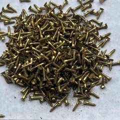 2 Pounds Of Brass Screws 3/4”x#8 Nos
