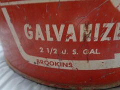 Brookins Galvanized 2.5 Gal Gas Can Red M-692½ – 23 Dents