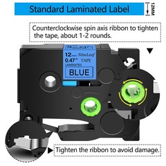 3PK Black on Blue Yellow Green Tape 12mm TZe TZe-531 TZe-631 TZ-731 For Brother