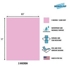 Lapping Film Microfinishing Sanding Paper Fine Polishing Sharp Edges 5 Pc