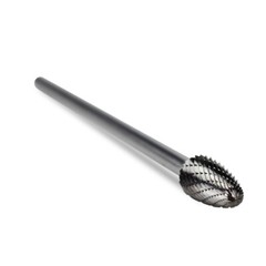 BHA Long Tungsten Carbide Burr Rotary File, Double Cut – 6 inch x 1/4 inch Shank