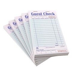 Royal AmerCare Green Guest Check Paper Receipt Book, Carbonless