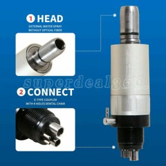 NEW NSK Style Dental Slow Speed Air Motor Handpiece E-Type 4 Holes YX205m