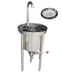 Commercial Rice Washer 44lbs/20kg Hydraulic Pressure Stainless Steel for Kitchen