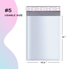 100 #5 10.5×16 Poly Bubble Mailers Shipping Mailing Padded Envelopes Self Seal