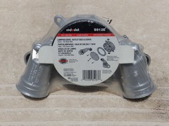 (2) Red Dot S912E Lamp Holders Outlet Box & Cover Silver 150 Watts Max