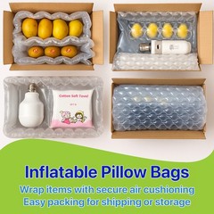 Bubble Air Cushion Wrap Protection 12 inch Inflatable Pillow Bag Packing