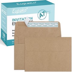100 Pack 5.25 x 7.25 Self-Sealing Envelopes – Ideal for Invitations & Photos