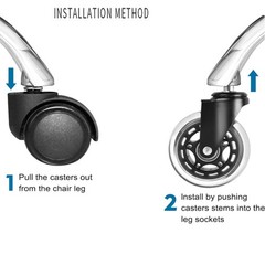 Office Chair Caster Wheels,Office Chair Wheels Chair Casters for Tile, Hardwo…