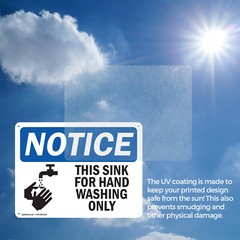 (2 Pack) This Sink For Hand Washing Only With Symbol OSHA Notice Sign Decal