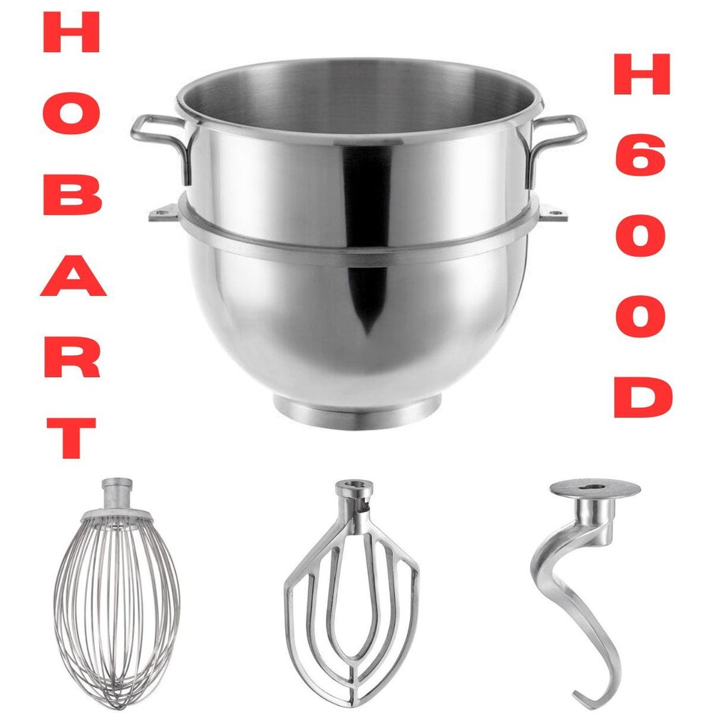 Fits Hobart H600 P660 60 Qt Mixer Mixing Bowl Dough Hook Wire Whip Flat Beater