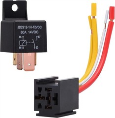 12V 80A Heavy Duty Relay 4Pin SPST Normal DC Normal Open Relay Car Van Motorbike
