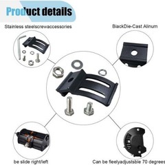 17-Piece Side and Base Mounting Bracket Kit with Rubber Pads for Straight or Cur