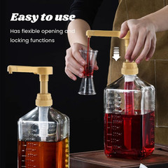 2Pcs 64oz Sauce Pump Dispenser for Syrups & Sauces – Gold & White