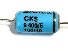 9400pF, 9.4nF, 160V, 5%, 40°C, Styroflex/Aluminium Foil, Axial, Schümann CKS, 4 Pieces