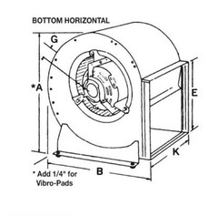NEW LAU DD10-8A Direct Drive Blower Assembly; 1/2”Bore, 10-1/2” x 11-1/2” Outlet