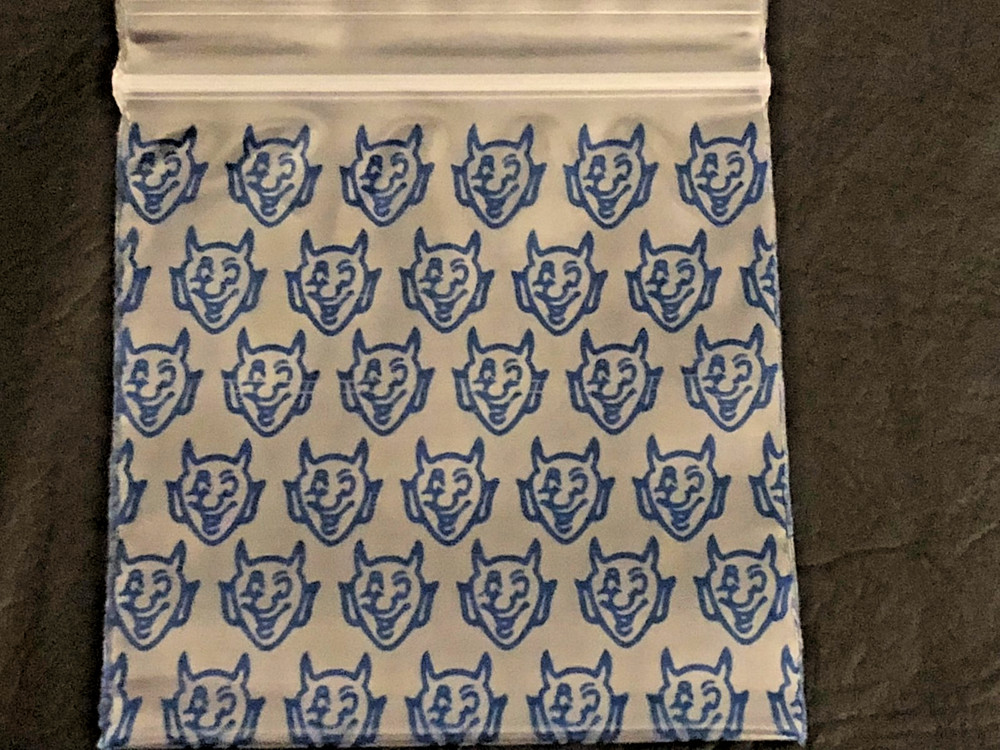 700 SMALL BAGGIES 2″ x 2″ 2020 MINI RESEALABLE POLY DESIGNER BAGS BLUE DEVIL
