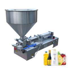 110V 100-1000ml Paste Liquid Piston Filler Heating Filling Machine Single Nozzle