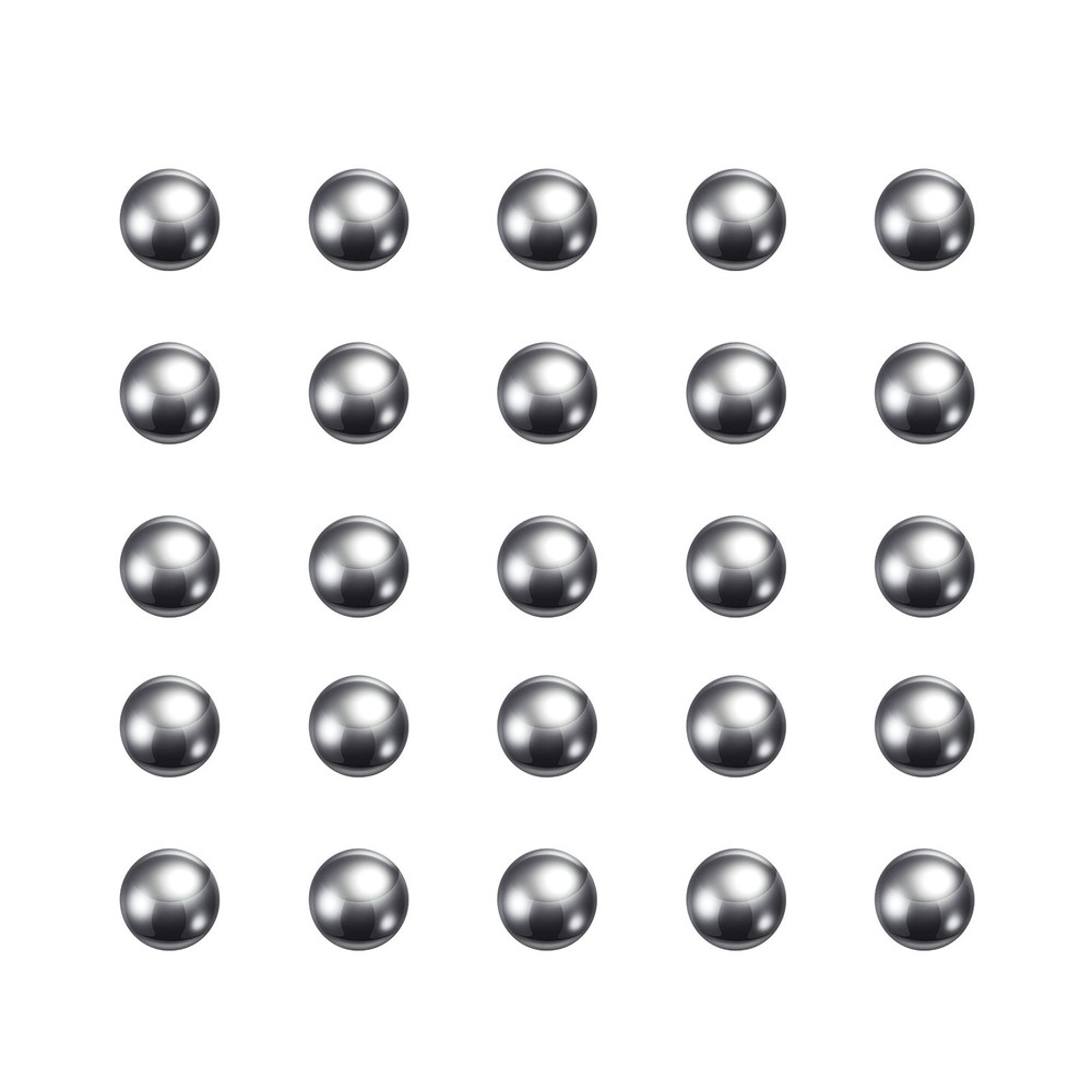 300pcs Precision Balls 4mm Diameter G25 Chrome Steel Ball for Bearings, Silver