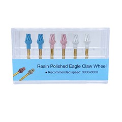 6 Dental Composite Resin Polishing Wheel Kit Spiral Flex Burs Fine/Medium/Coarse