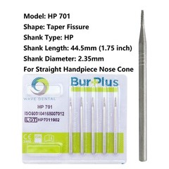 Wave Dental Burs HP 701 702 702L 703L Taper Carbide Burr for Straight Handpiece