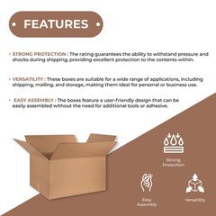 7 x 4 x 4″ Corrugated Boxes 25/Bundle, Brown Shipping/Moving Boxes ECT-32