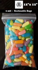 12″ x 12″ Clear Zip Seal Plastic Bags 2Mil Jewelry Pill Zipper Top Lock Baggies