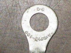 BOX (100) AMP Solistrand Electrical Connector Ring Tongue Copper 12-10 AWG 33458