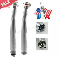 Dental LED Handpiece High Speed Push Button 2/4 Hole Fiber Optic with Light