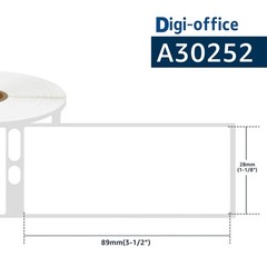 Direct Thermal Label 30252 Compatible with Rollo DYMO 4XL&Zebra Desktop Printer