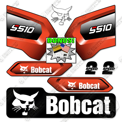 Fits Bobcat S510 Stage 5 Skid Steer Decal Kit – 7 YEAR OUTDOOR 3M VINYL!