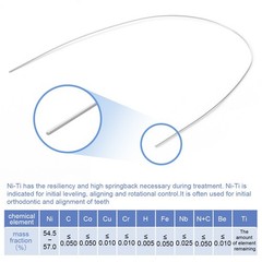 AZDENT Dental Orthodontic Stainless Steel Rectangular Arch Wires Natural Form