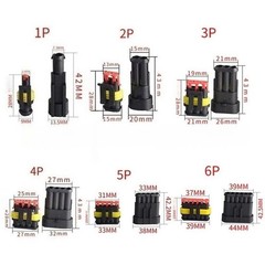 Car Truck Boat 1-6 Pin Waterproof Electrical Connectors Kit with Terminals Seals